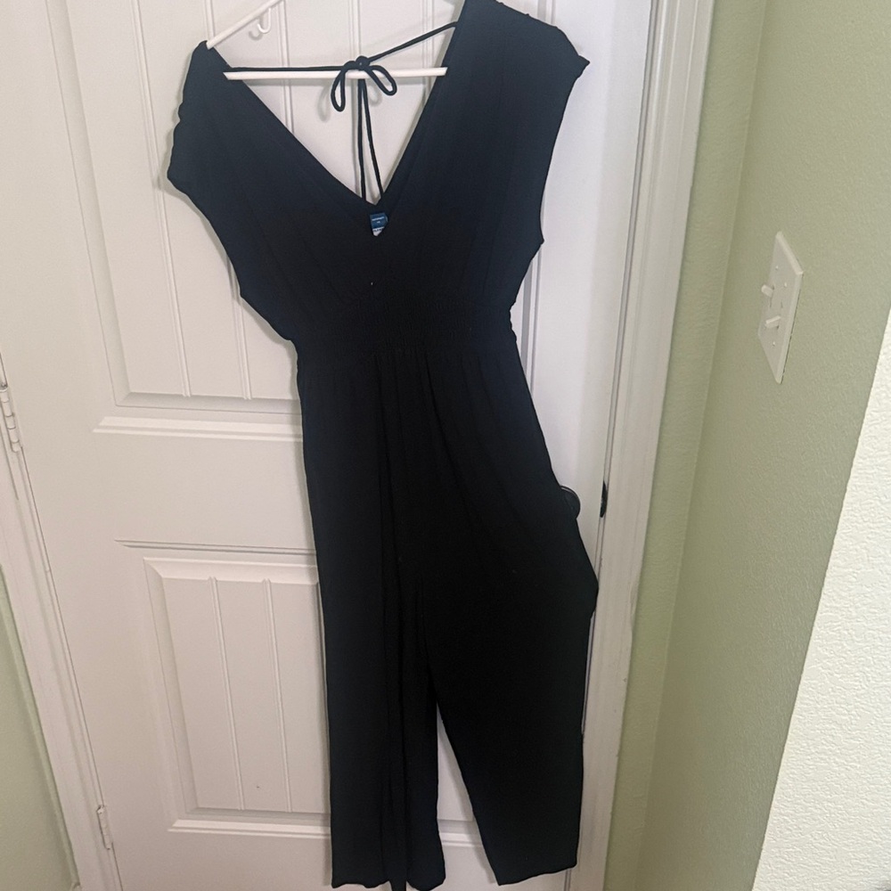 Old Navy Black V-Neck Jumpsuit